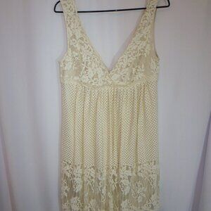 Short Cream Lace Dress